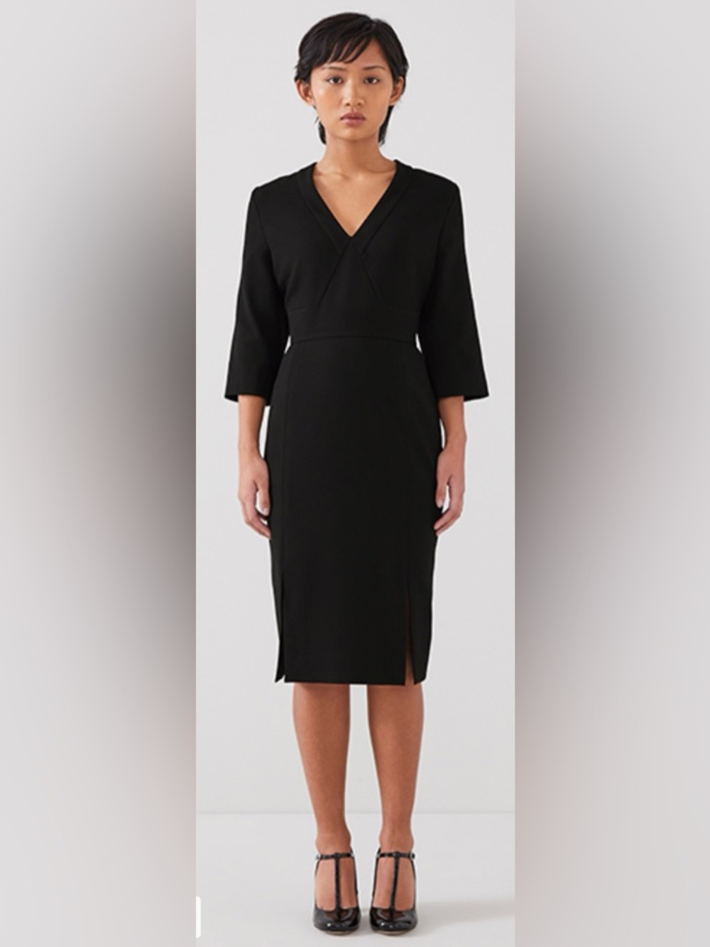 NWT L.K. Bennett Sky Black Crepe Dress ZB14